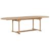 Extending Garden Table - Solid Teak Wood - 180-280x100cm