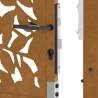 Elegant Garden Gate 105x205 cm | Weathering Steel Leaf Design