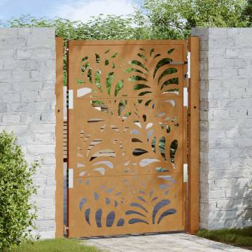 Elegant Weathering Steel Garden Gate 105x130 cm - Hipomarket