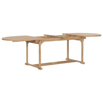 Extending Garden Table - Solid Teak Wood - 180-280x100cm