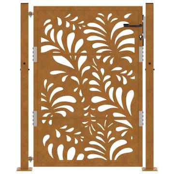 Elegant Weathering Steel Garden Gate 105x130 cm - Hipomarket