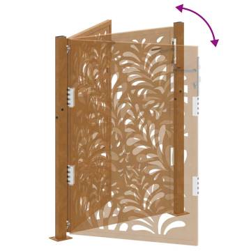 Elegant Weathering Steel Garden Gate 105x130 cm - Hipomarket