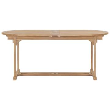 Extending Garden Table - Solid Teak Wood - 180-280x100cm