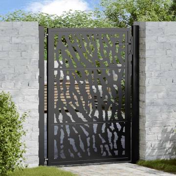 Garden Gate Black 105x130 cm Steel Trace Design