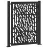 Garden Gate Black 105x130 cm Steel Trace Design