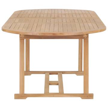 Extending Garden Table - Solid Teak Wood - 180-280x100cm