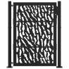 Garden Gate Black 105x130 cm Steel Trace Design