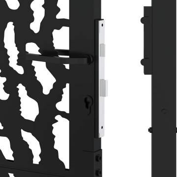 Garden Gate Black 105x130 cm Steel Trace Design