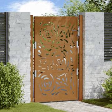 Garden Gate 105x155 cm Weathering Steel Flame Design