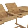 Extending Garden Table - Solid Teak Wood - 180-280x100cm