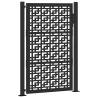 Garden Gate Black 105x155 cm Steel Cross Design | HipoMarket