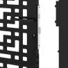 Garden Gate Black 105x155 cm Steel Cross Design | HipoMarket