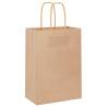 Durable Brown Paper Bags with Handles - 50 pcs | Hipo Market