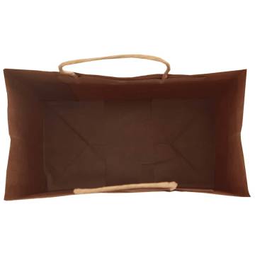 Durable Brown Paper Bags with Handles - 50 pcs | Hipo Market