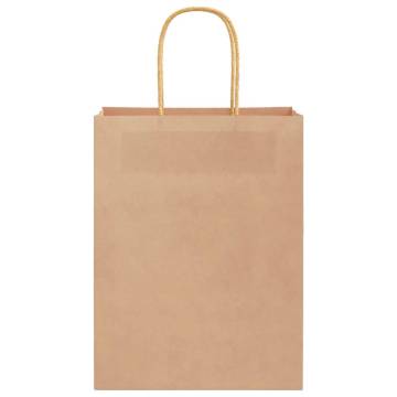 Buy 50 Brown Paper Bags with Handles | Eco-Friendly Packaging