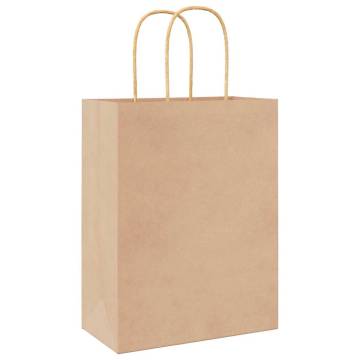 Buy 50 Brown Paper Bags with Handles | Eco-Friendly Packaging