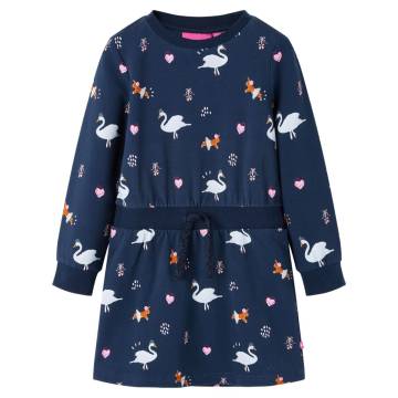 Navy Kids' Dress with Long Sleeves - Age 9-10 | Hipo Market