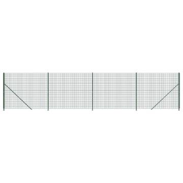 Wire Mesh Fence with Flange Green 1.4x10 m - Durable & Secure