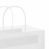 50 White Paper Bags with Handles - Eco-Friendly & Stylish