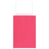 Buy 50 Pink Paper Bags with Handles - Sustainable & Durable