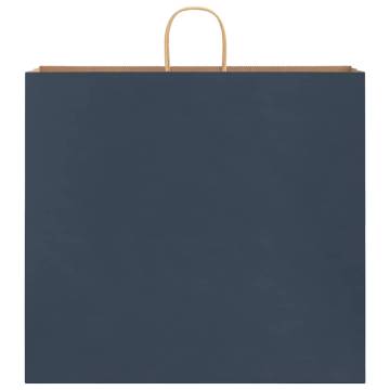 Blue Paper Bags with Handles - 50 pcs | Sustainable Packaging