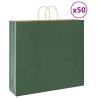  Paper Bags 50 pcs with Handles Green 54x15x49 cm Colour green Size 54 x 15 x 49 cm Quantity in Package 50 