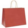 Durable Red Paper Bags with Handles - 50 pcs | HipoMarket