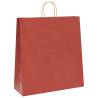 Red Paper Bags with Handles - 50 pcs - Durable & Recyclable