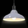 Height Adjustable Gloss Grey E27 Pendant Lamp - 31 cm