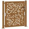 Garden Gate 105x105 cm - Weathering Steel Flame Design