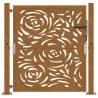 Garden Gate 105x105 cm - Weathering Steel Flame Design