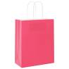 50 Pink Paper Bags with Handles - Eco-Friendly & Versatile