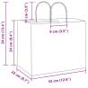 250 White Paper Bags with Handles - Sustainable & Versatile