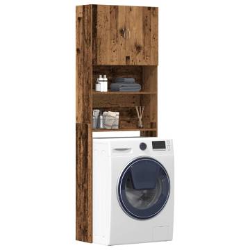 Washing Machine Cabinet Old Wood 64x24x190 cm | HipoMarket