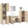  5 Piece Bathroom Furniture Set Sonoma Oak Engineered Wood Colour sonoma oak Size 60 x 38.5 x 46 cm Number of 1 