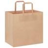 Brown Paper Bags with Handles - 250 pcs (26x17x25 cm)