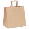 Brown Paper Bags with Handles - 250 pcs (26x17x25 cm)