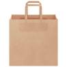 Brown Paper Bags with Handles - 250 pcs (26x17x25 cm)