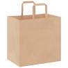 Brown Paper Bags with Handles - 250 pcs (26x17x25 cm)