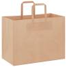 Brown Paper Bags with Handles - 250 Pcs | Hipomarket UK