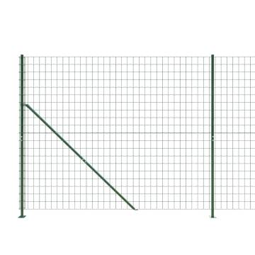 Wire Mesh Fence with Flange Green 1.4x10 m - Durable & Secure