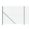 Wire Mesh Fence with Flange Green 1.4x10 m - Durable & Secure