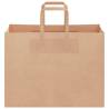 Brown Paper Bags with Handles - 250 Pcs | Hipomarket UK