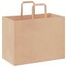 Brown Paper Bags with Handles - 250 Pcs | Hipomarket UK