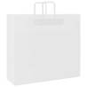 50 White Paper Bags with Handles - Eco-Friendly & Durable