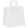 White Paper Bags with Handles - 250 pcs | Eco-Friendly Packaging