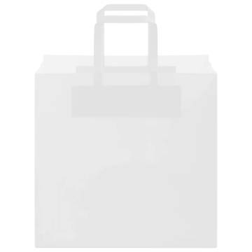 White Paper Bags with Handles - 250 pcs | Eco-Friendly Packaging