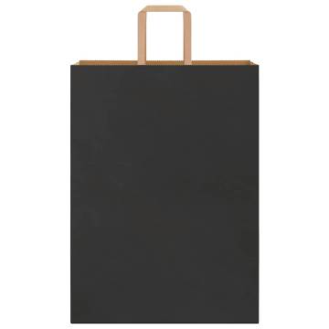 Sustainable Paper Bags with Handles - 250 pcs Black 32x17x44 cm