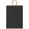 Sustainable Paper Bags with Handles - 250 pcs Black 32x17x44 cm