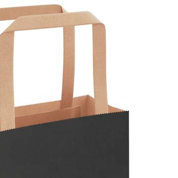 Sustainable Paper Bags with Handles - 250 pcs Black 32x17x44 cm